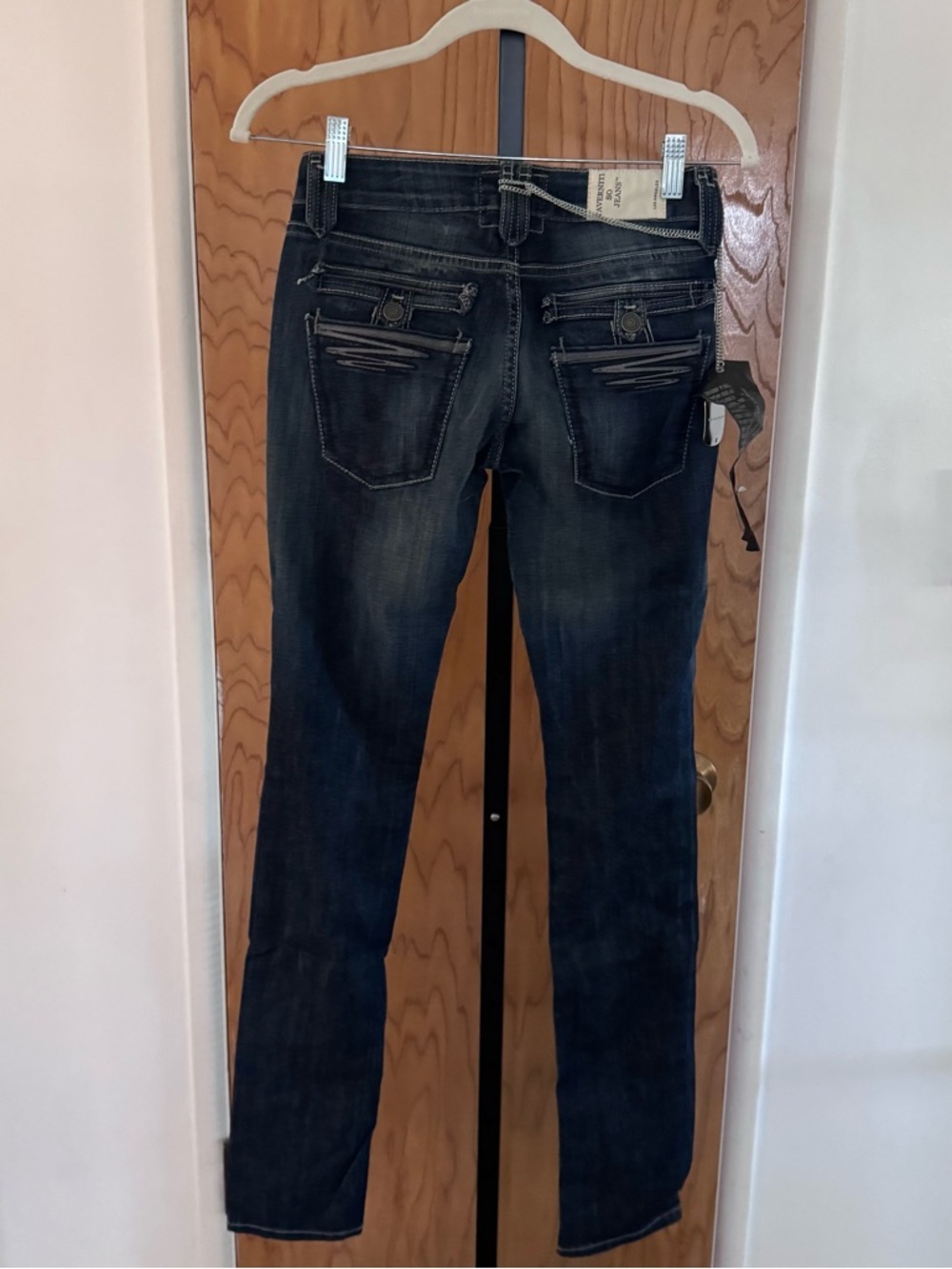 Taverniti So Jeans Women’s Dark Wash Blue Slim Jeans 24 - Picture 8 of 13